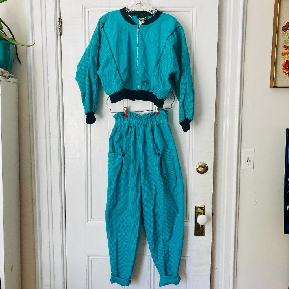 Two Piece Aqua Jumpsuit